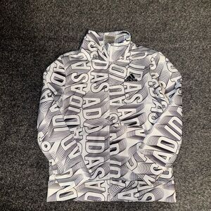 Adidas White and Black Patterned Shirt